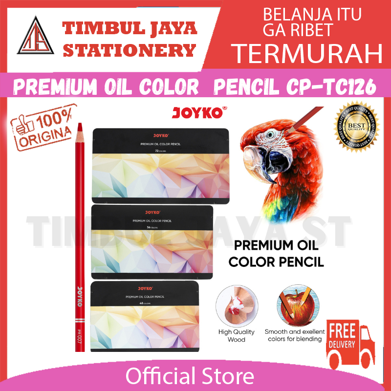 

Joyko Premium Oil Color Pencil 48 warna Pensil Warna Joyko CP TC126