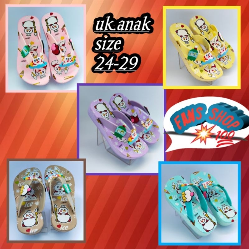 Sandal japit gambar mixue (514D)