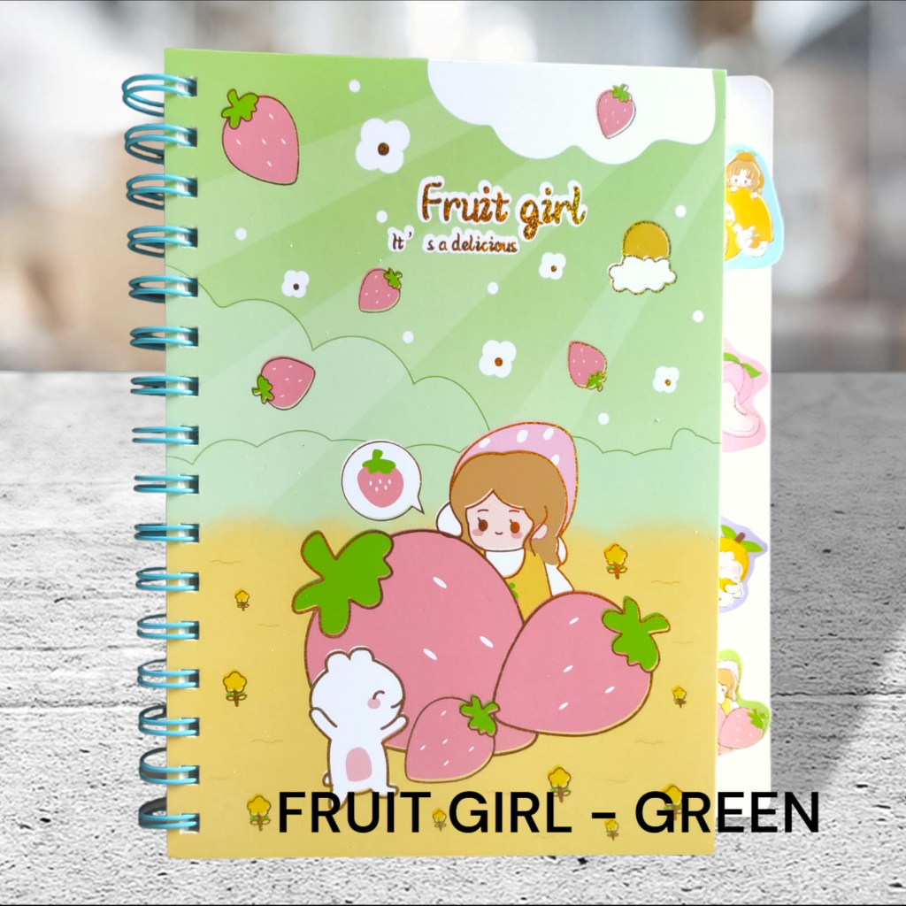 

BINDER NOTES BOOK MOTIF FRUIT GIRL BUKU TULIS HARDCOVER MEMO CATATAN JURNALING BOOK CUTE BINDER BOOK