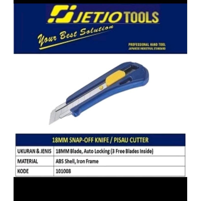 

jetjotools pisau cutter 18mm tipe 101008