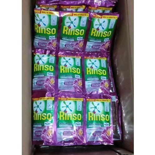 Rinso cair anti noda perfume essence renceng beli 6 gratis 1