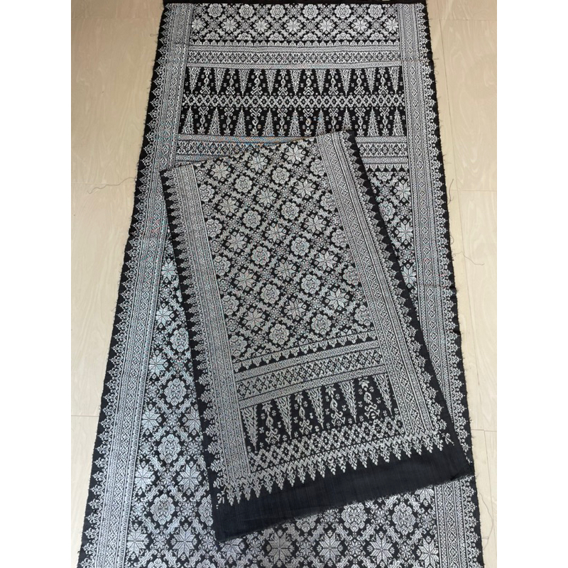 Songket palembang lepus hitam silver