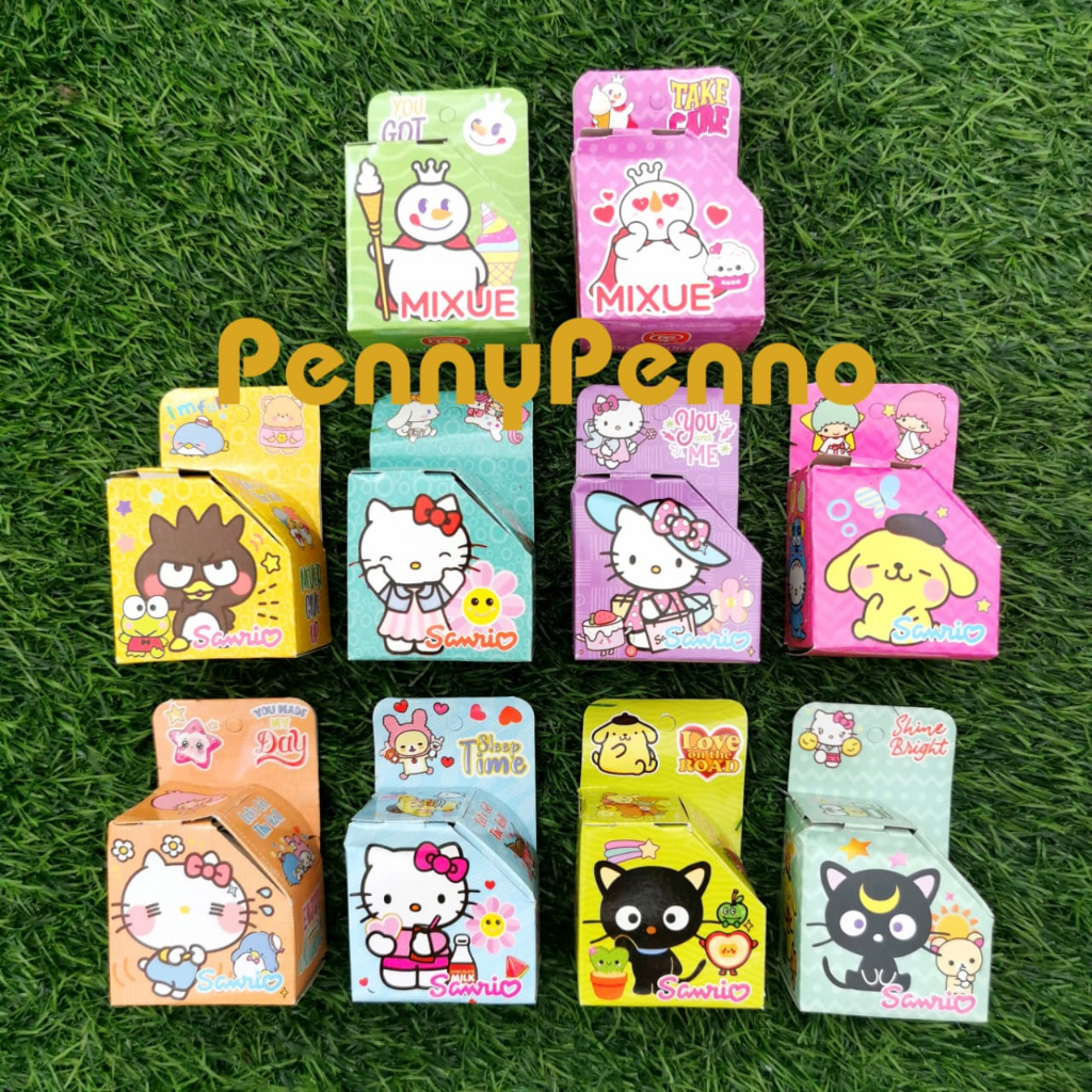 Mainan Anak Rolling Sticker Labubu Sanrio / Stiker Rolling Karakter/ Stiker Gulung Mixue