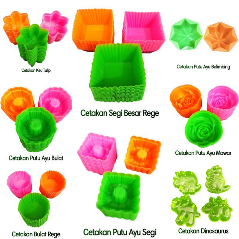 12 PCS Cetakan agar ager , puding , kue , bolu kukus kecil
