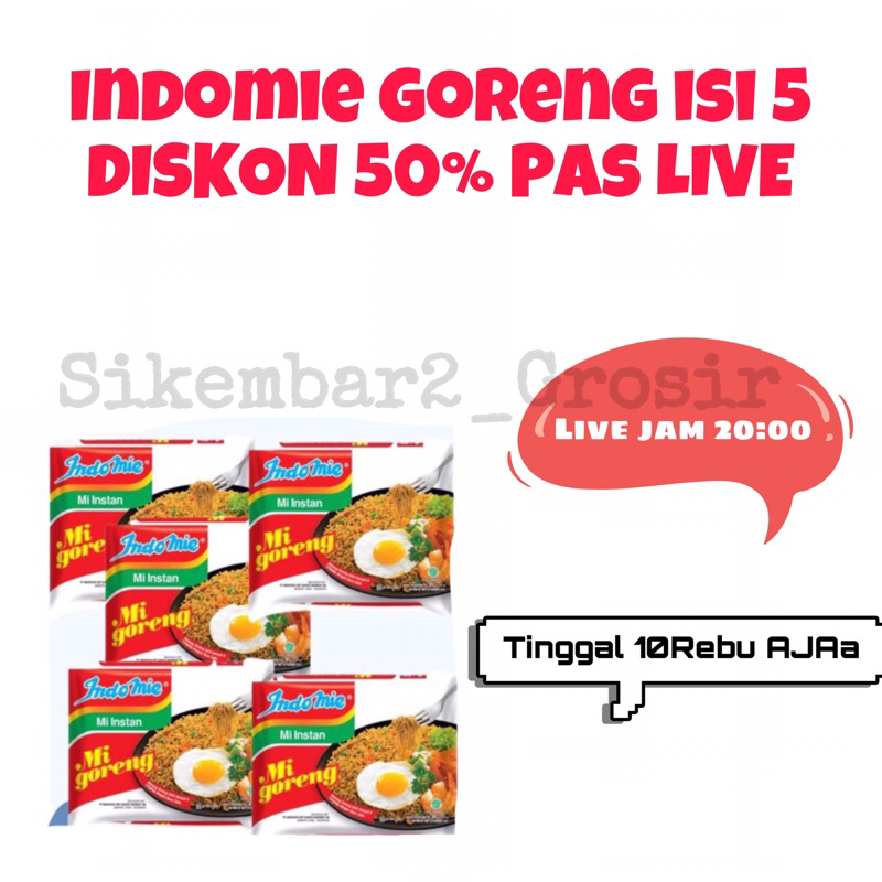 

Mie Indomie Goreng isi 5