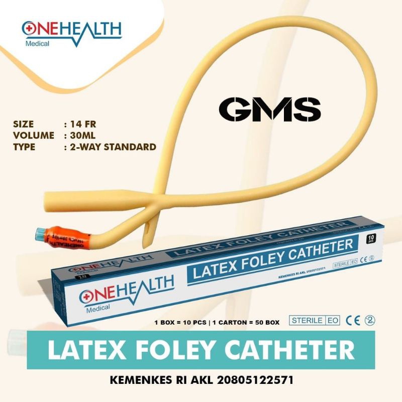 ONEHEALTH Foley Catheter Latex 2 Way  Per Pcs / Selang Urine