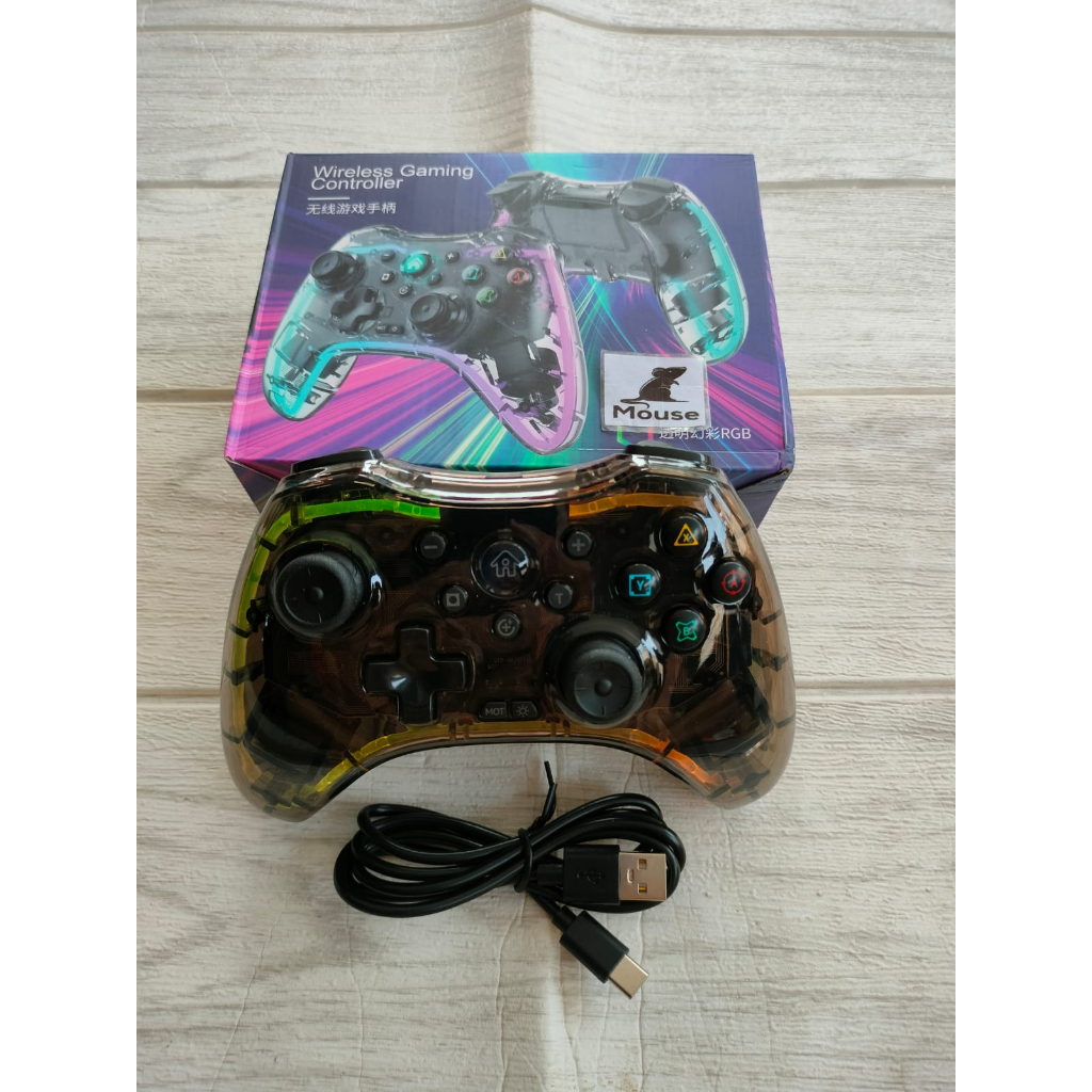 Gamepad Mirip Ipega PG-9228 Bluetooth Wired ANDROID/PC/PS4/PS3 LED RGB