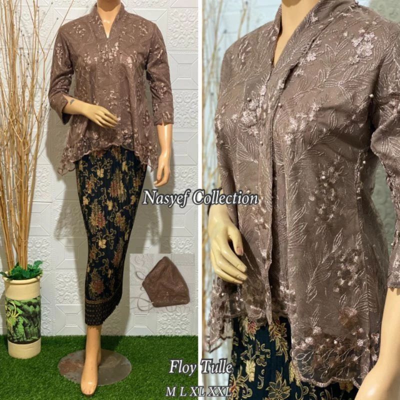 Set Kebaya Floy - Kebaya Modern - Set Kebaya Wisuda - Kebaya Kartini Modern - Kebaya Remaja - Kebaya