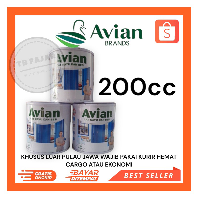 

Cat Besi Avian 200cc / Cat Kayu / Cat Minyak / Cat Avian High Gloss Ename