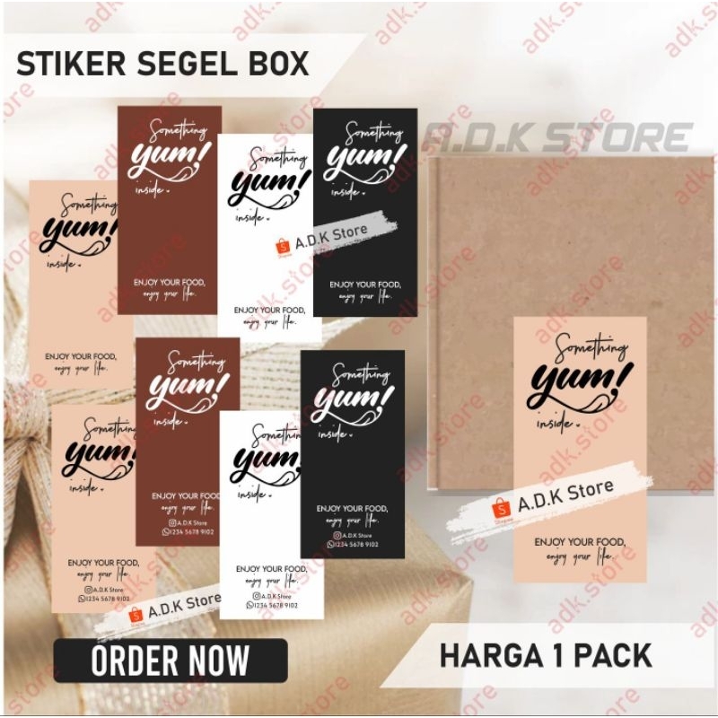 

[1 PACK] STIKER SEGEL BOX | STIKER SEGEL BOX MAKANAN