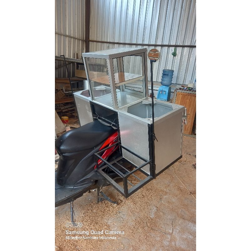 gerobak motor aluminium | gerobak pentol aluminium | gerobak rombong | gerobak motor | gerobak leker