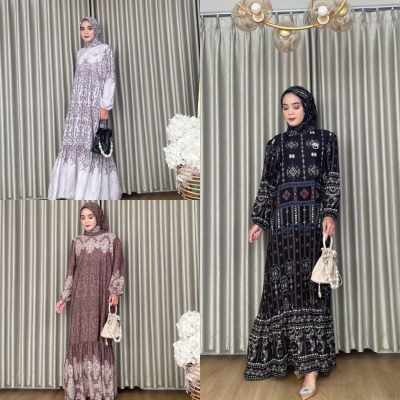 Set Dress + Hijab Premium