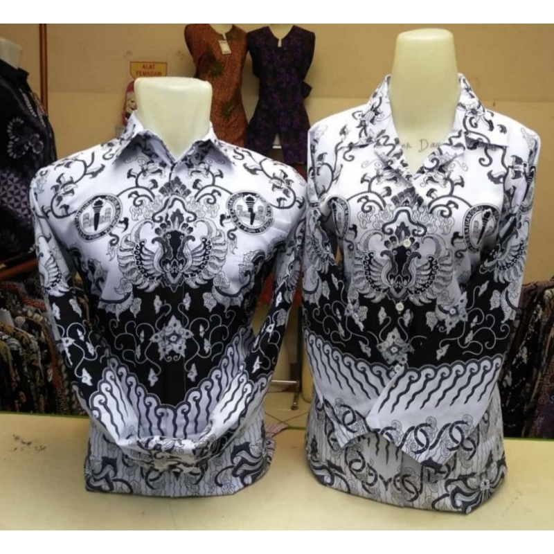 BAJU DINAS BATIK PGRI GURU || SERAGAM PGRI GURU || BATIK KORPRI WANITA DAN PRIA