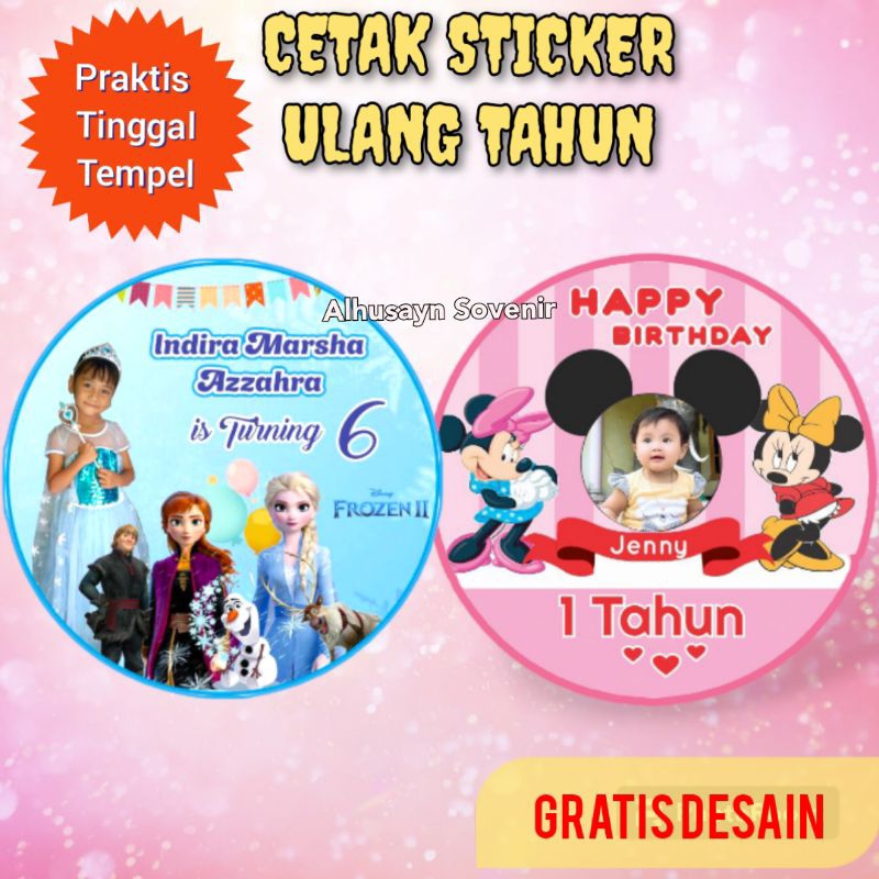 

STIKER ULANG TAHUN / LABEL TAS/ LABEL BENTO/ROLLER BENTO
