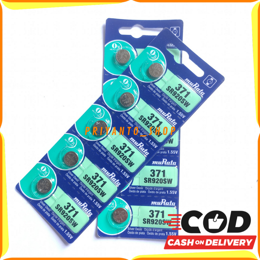 Baterai Murata SR920SW 371 Original Batrai Jam Tangan SR920 AG6 SG6 LR921 LR920 L921F