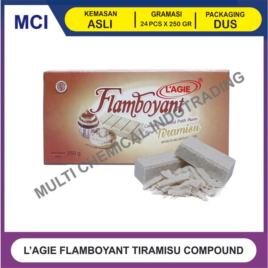 

LAGIE FLAMBOYANT COKLAT BATANG COMPOUND TIRAMISU 250 GR - 1 DUS 24 PCS
