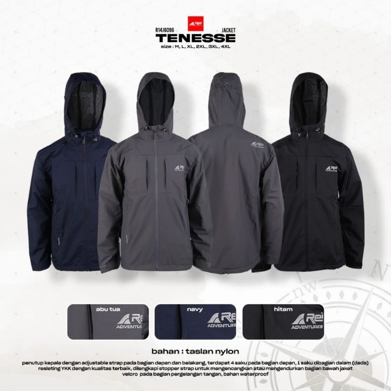 JAKET GUNUNG PRIA TENESSE AREI OUTDOORGEAR | JAKET PARASUT PRIA REI TENESSE
