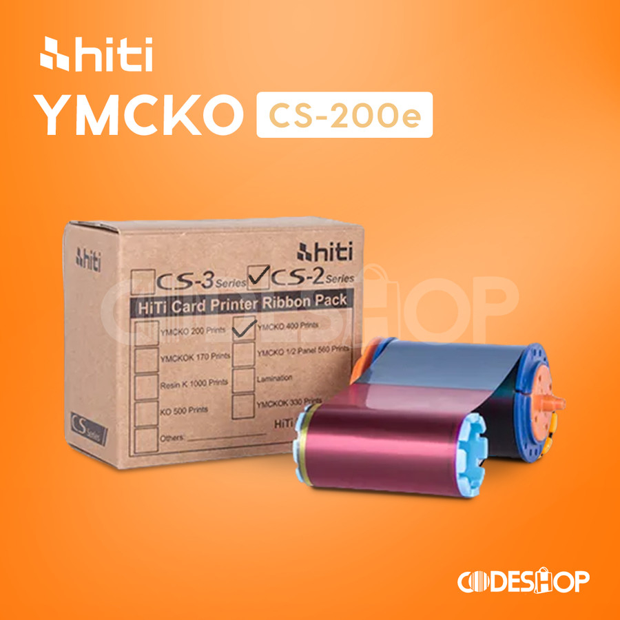 

RIBBON COLOR YMCKO HITI CS-200E |TINTA WARNA PRINTER HITI 400 PRINTS