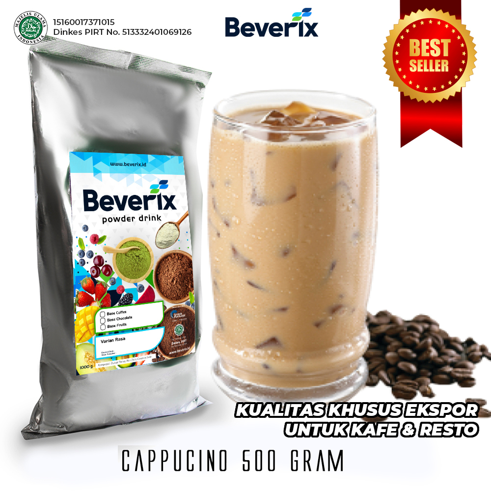 

Bubuk Minuman Kopi Rasa Cappucino Capucino Beverix Fresh Powder Drink 500 Gram