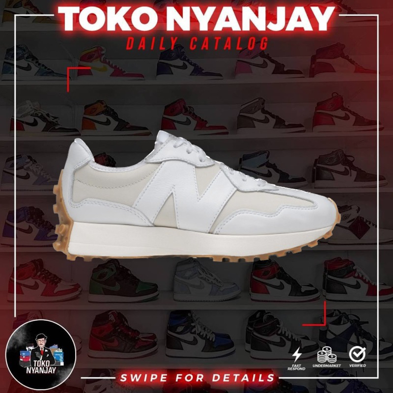 New Balance 327 White Moonbeam (WS327LA) - 100% Original BNIB RESMI