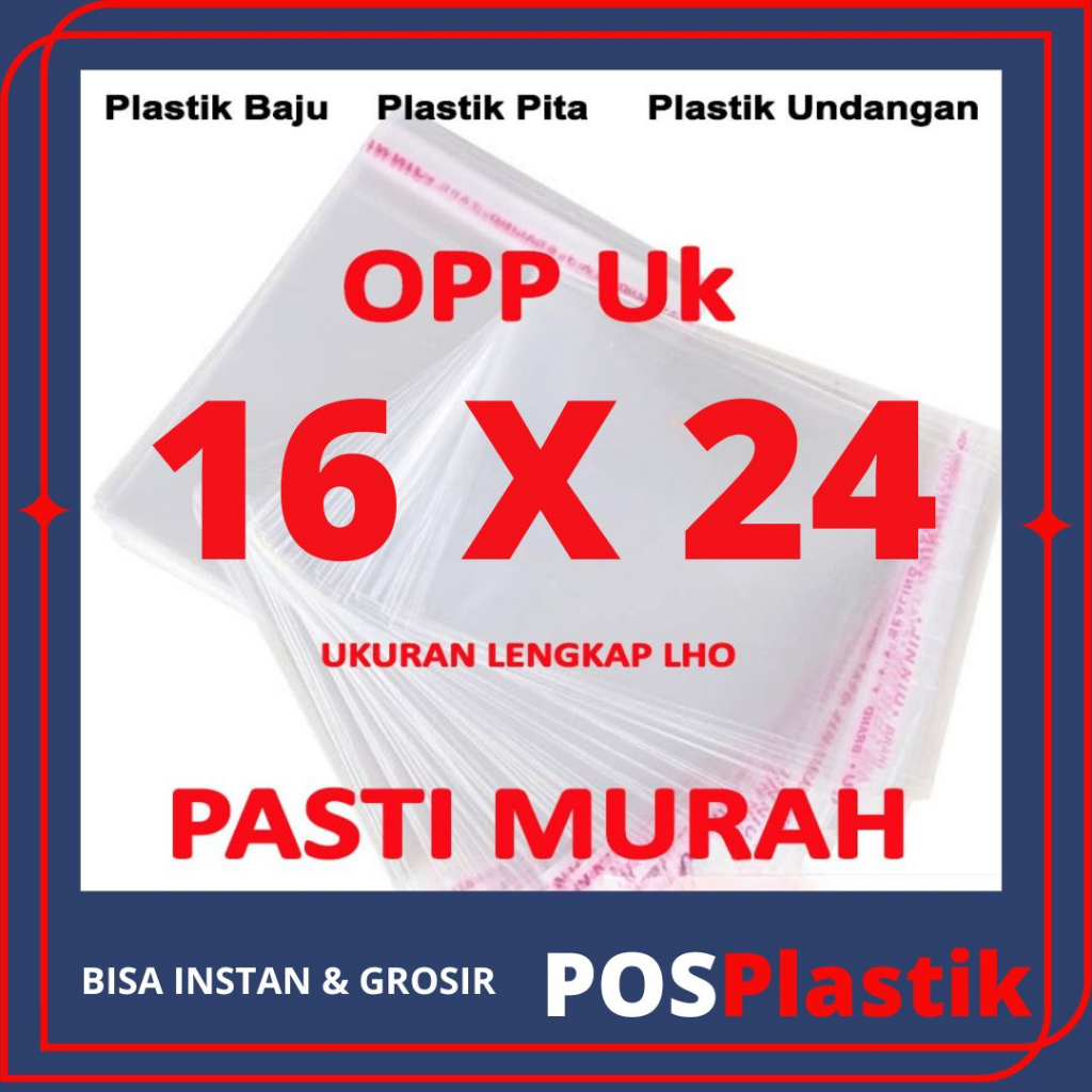 

OPP LEM PLASTIK KACA 16 x 24 DVD,Bakery,Undangan,Roti,Amplop,Angpao (Isi 100 Lembar)-JKT