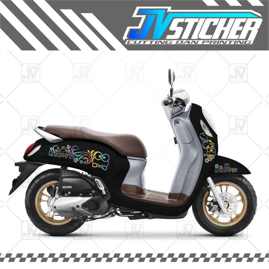 STIKER KEROPPI CUTTING SCOOPY NEW OLD FI CUTTING STICKER MOTOR