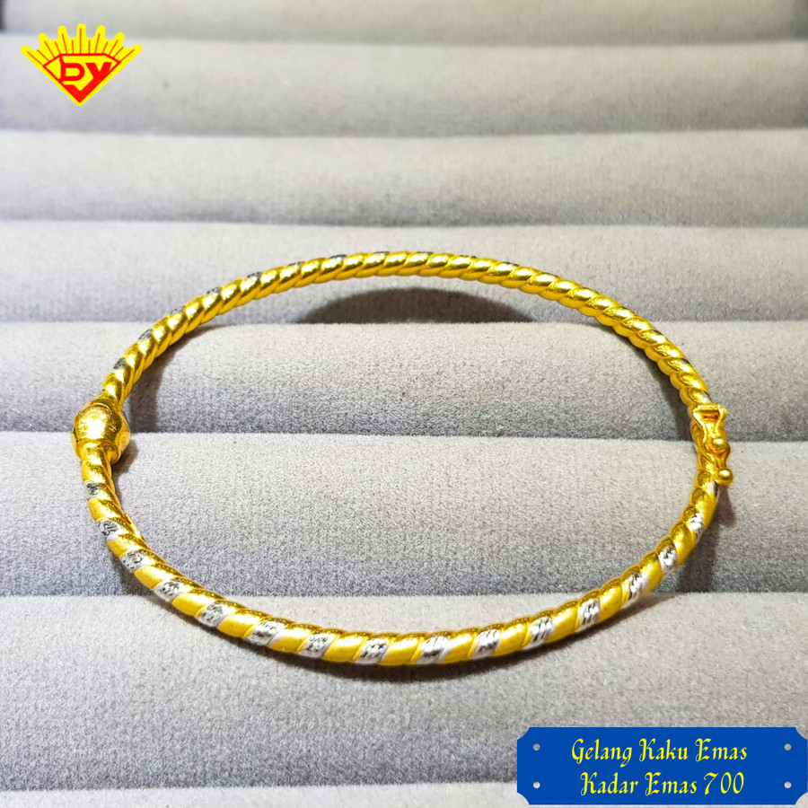 Gelang Emas Kaku Kadar Emas 700