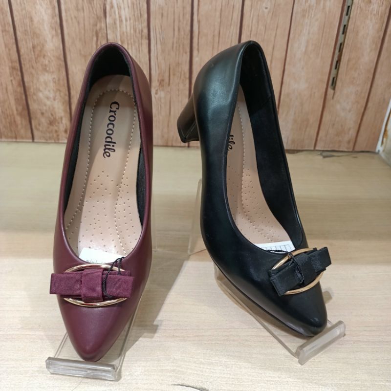 sepatu wanita formal heels 5cm CROCODILE original