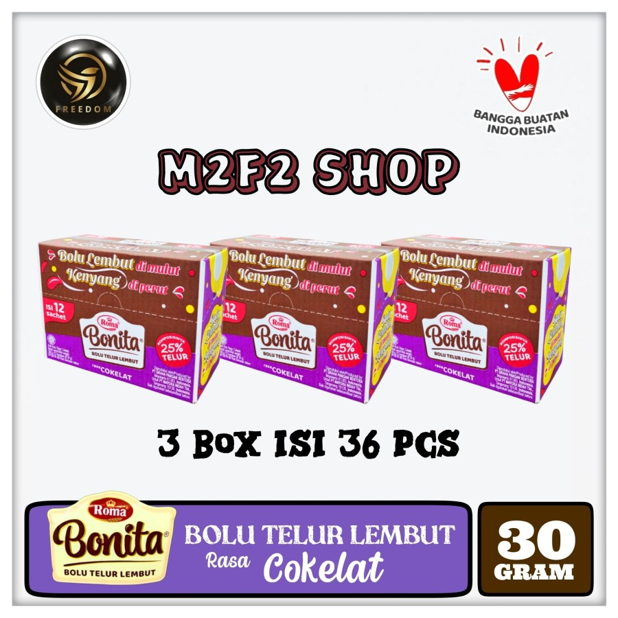 

Roma Bonita Cake Bolu Telur Lembut Rasa Cokelat - 30 gr (Kemasan 3 Box)