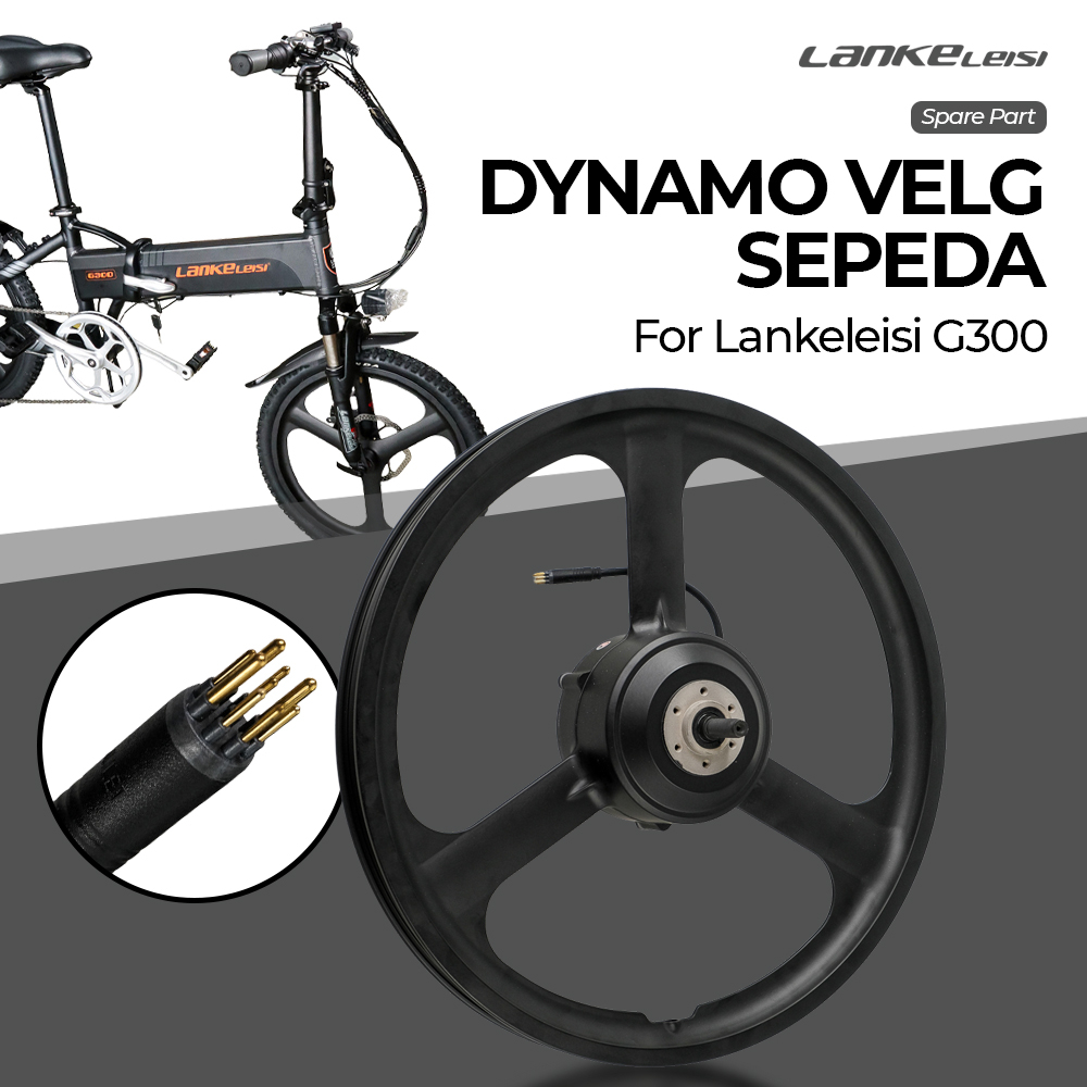 Spare Part Dynamo Velg Sepeda Lankeleisi G300 48V 400W LAX-40020 Hitam