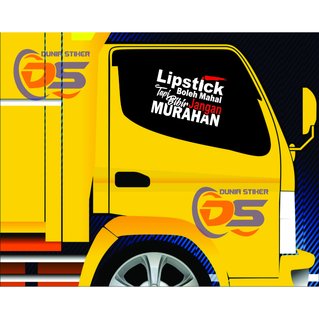 Stiker Kata Kata Mobil Truk Colt Diesel Engkel Tronton Fuso Pickup Stiker Kata-kata Pintu ,kaca Samp