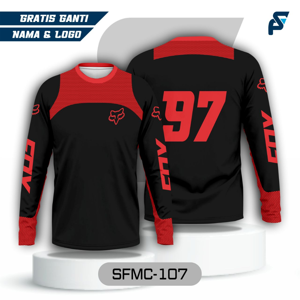 Baju Jersey Motor Cross Kaos Trail Original Printing Terbaru