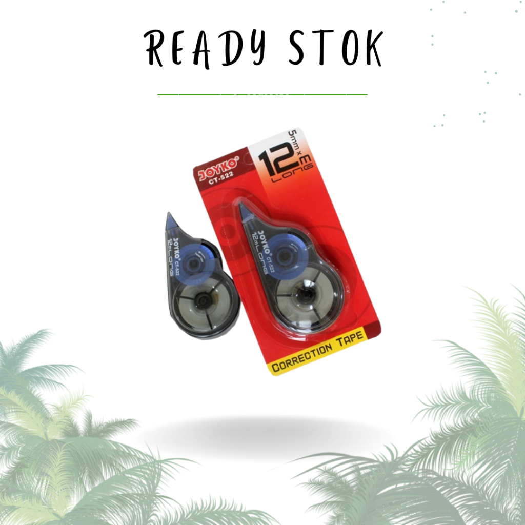 

CORRECTION TAPE CT-522 JOYKO / TIPE X / TIPE X KERTAS / TIPE X PITA (PCS)