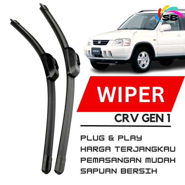 WIPER DEPAN CRV GEN 1 KARET WIPER DEPAN CRV GEN 1 FRAMELESS 1 SET DEPAN KANAN KIRI