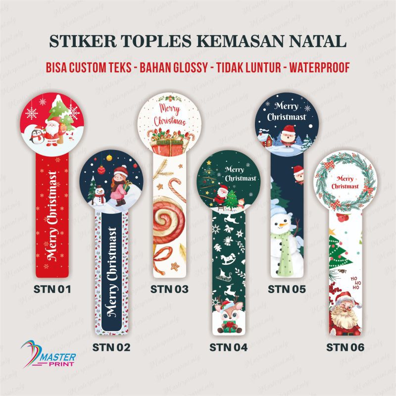 

[mp42] 50pcs Seal Toples Natal Stiker Tolpes kue Natal Christmas Hampers Seal box natal