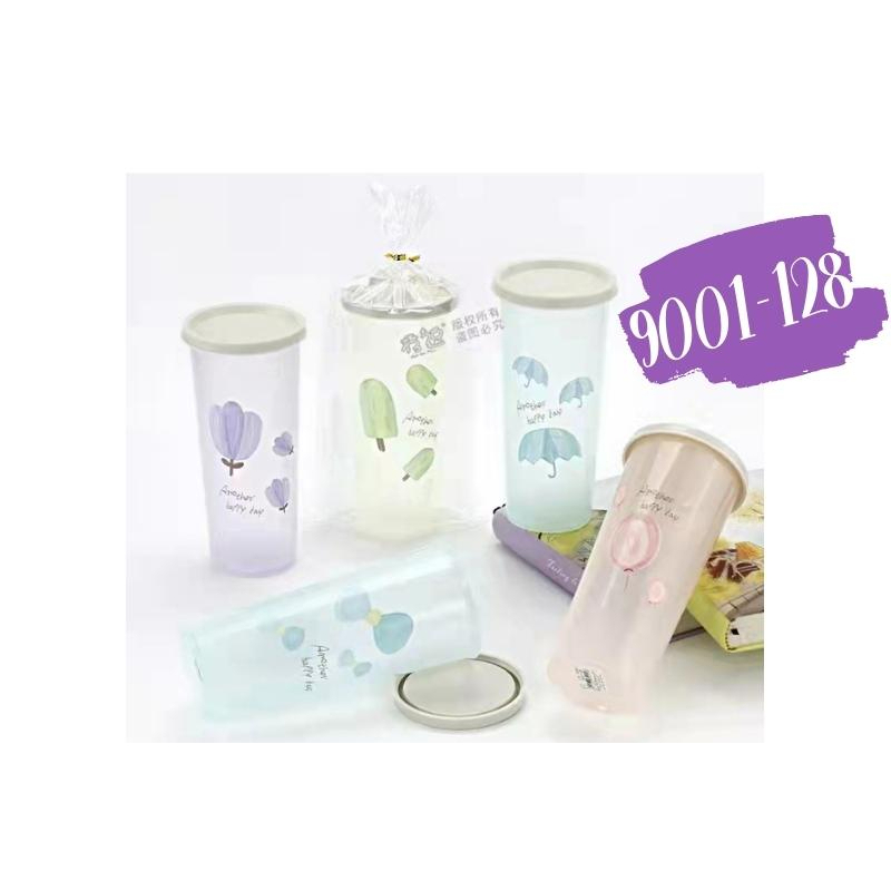 KJ BOTOL MINUM PLASTIK ANAK 300ML TUMBLER SOUVENIR LUCU TUTUP CEPER MOTIF FRESH 9001