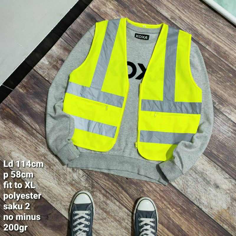 VS4 vest rompi tactical safety size XL polyester jaring multi pocket cowok pria wanita cewek unisex 