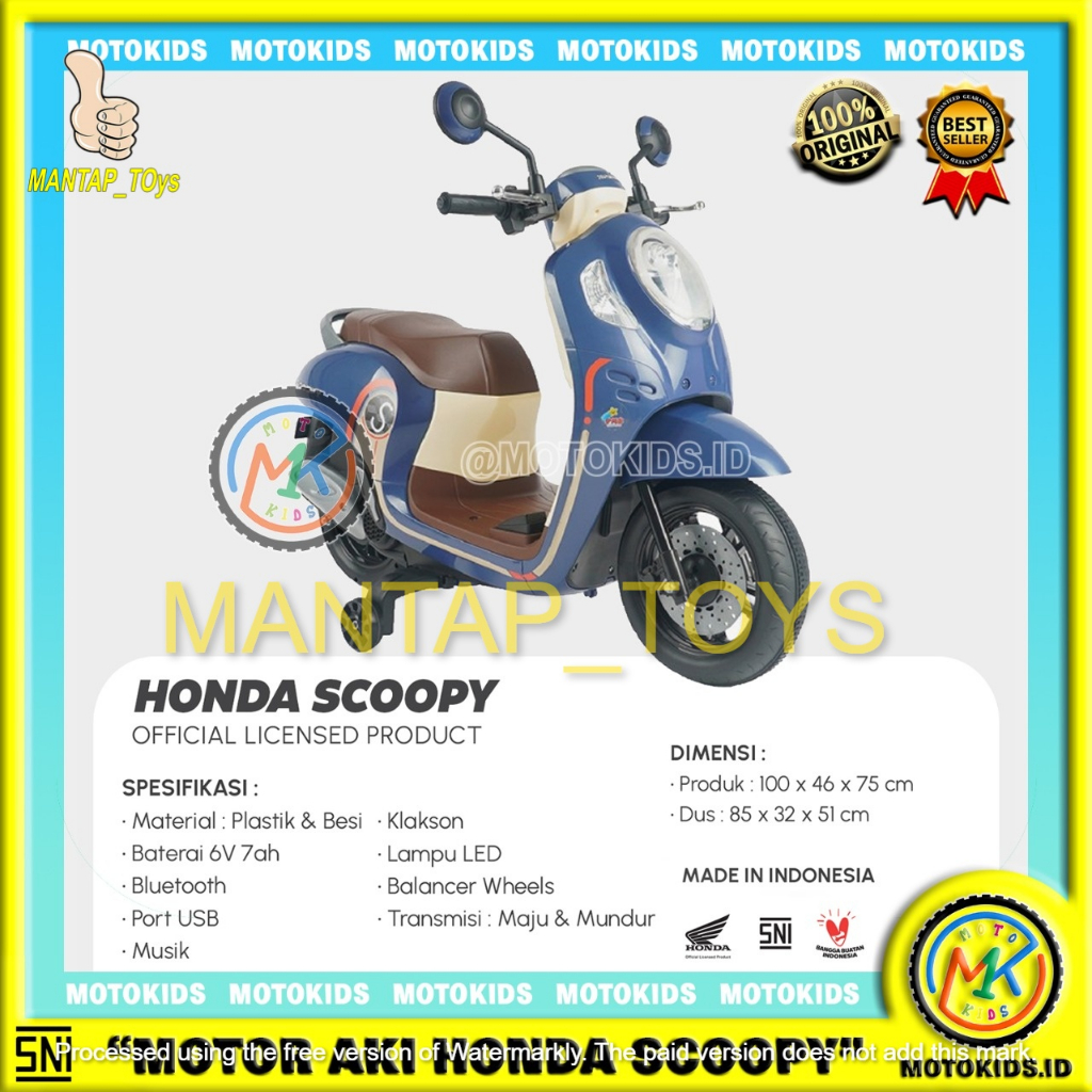 Motor Aki Anak Scoopy Anak Lisensi Honda PMB m999 Scoopy Aki Scoopy Listrik Anak M 999