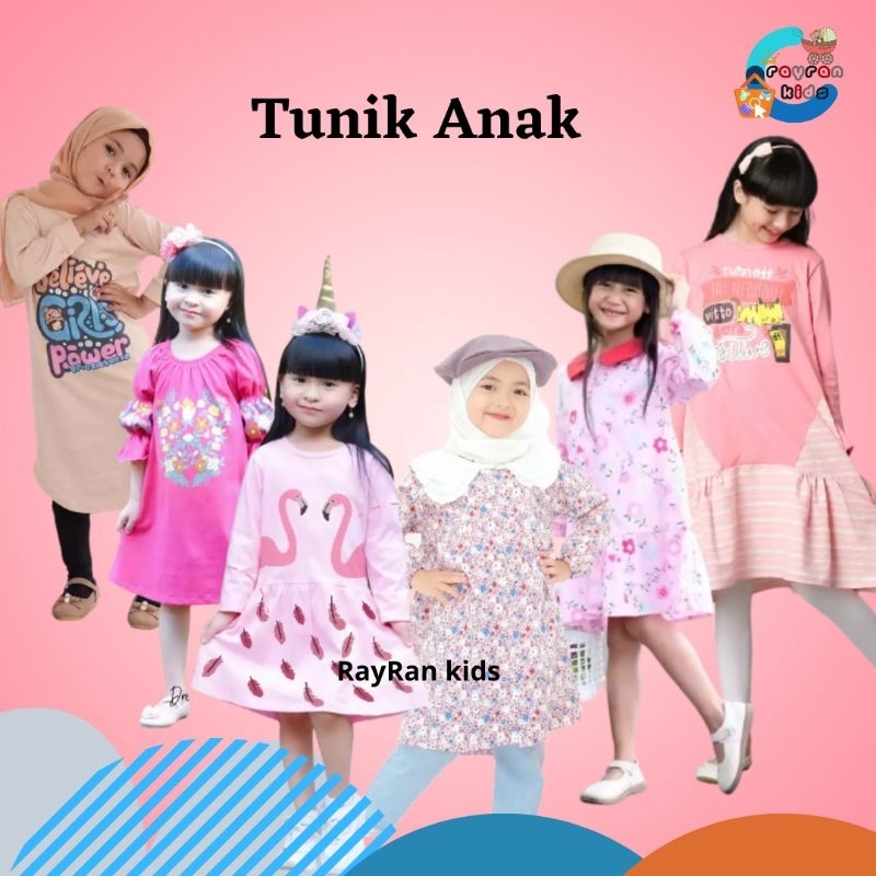 Tunik anak perempuan VITTO kids usia 2-10th Baju tunik anak tunik casual anak Tunik anak remaja tuni