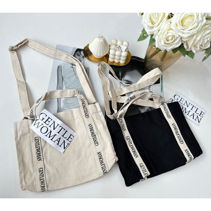 Gentle w*man logo tote bag