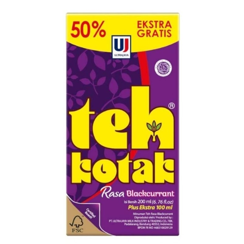 

ultra teh kotak blackcurrant 300ml