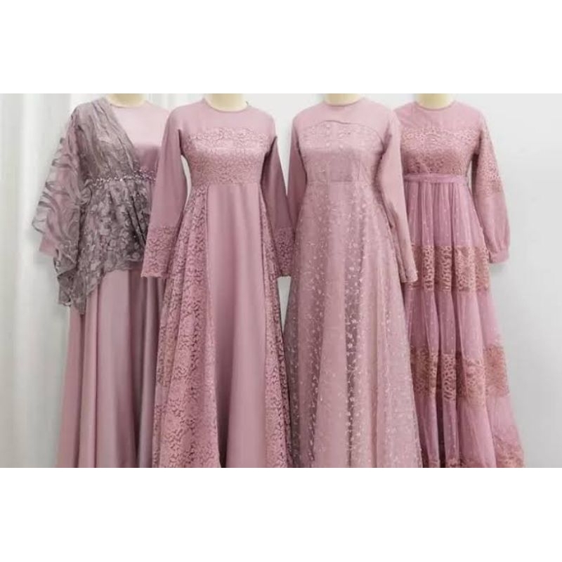 gamis brukat model terbaru