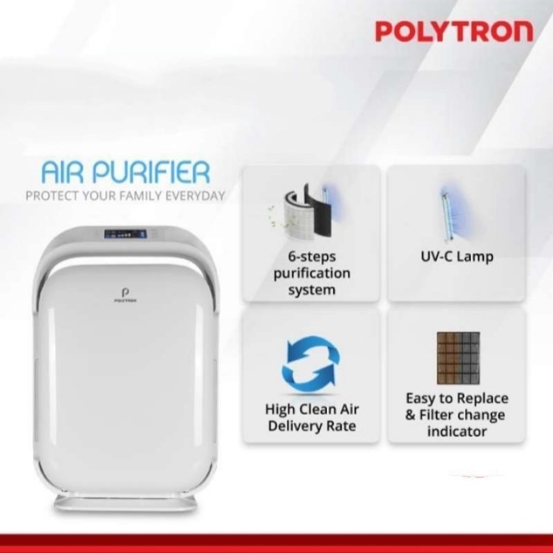 Polytron Air Purifier  HEPA filter With 6 Step Purification GARANSI RESMI 1 Tahun