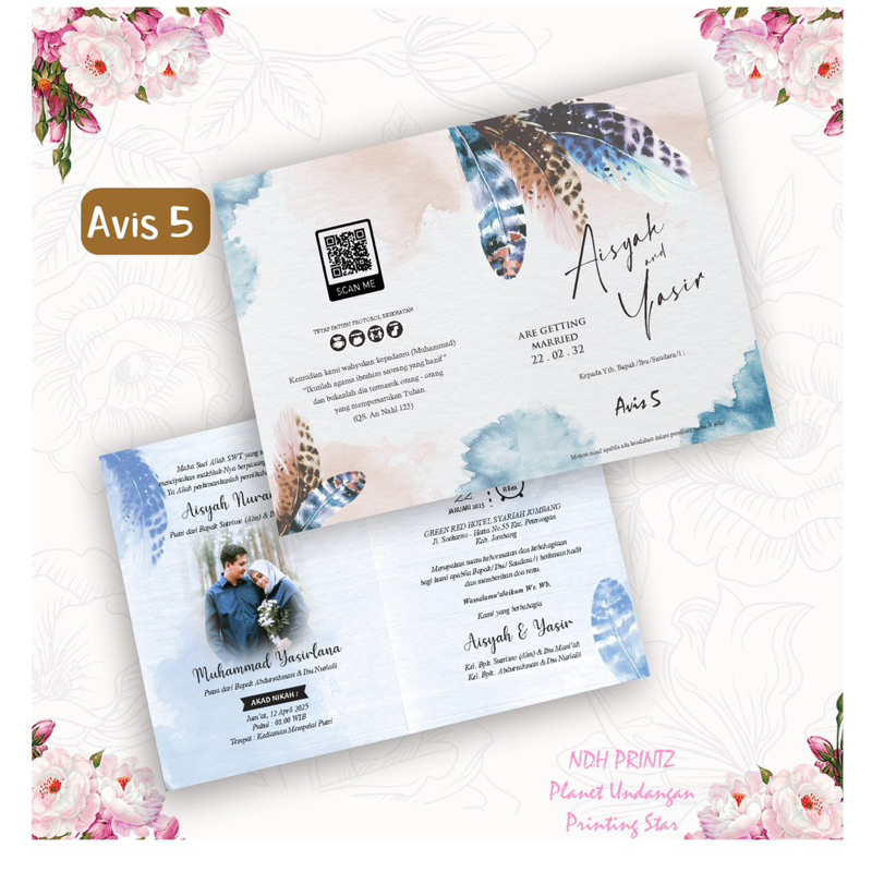 UNDANGAN PERNIKAHAN BLANGKO BC TIK SIMPLE ELEGANT(free undangan digital versi simple) - Avis 5