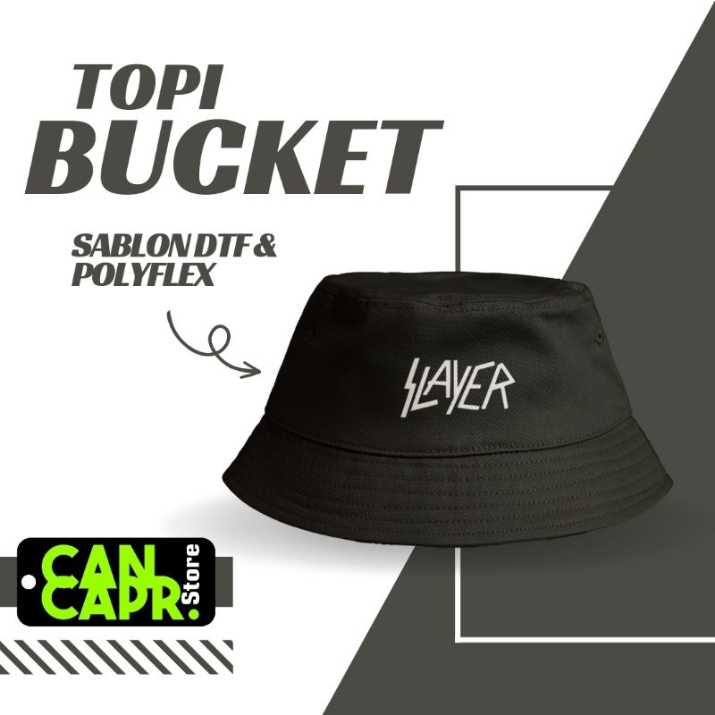 TOPI BUCKET HAT OUTDOOR TOPI CASUAL CAPS PRIA WANITA PREMIUM ORIGINAL LOGO SLAYER