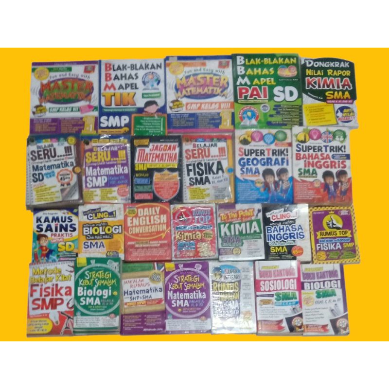 Obral buku soal soal olimpiade // buku penunjang sekolah untuk SD // SMP // SMA // rumus // hafalan 