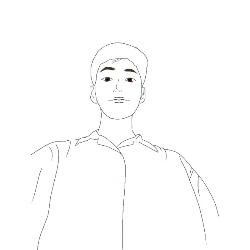 Art line sketsa wajah digital art