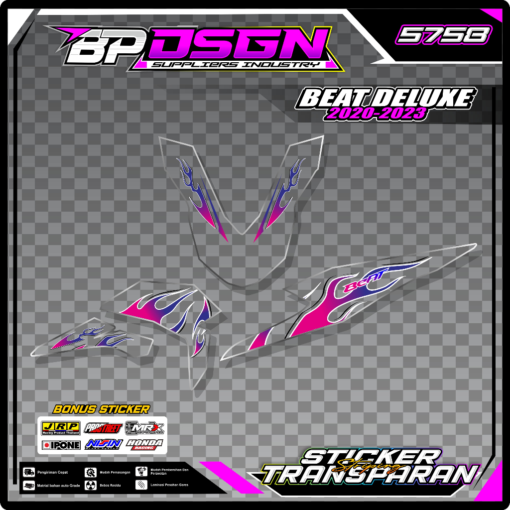 STRIPING TRANSPARAN BEAT DELUXE - STICKER STRIPING TRANSPARAN BEAT DELUXE 2020-2023 05