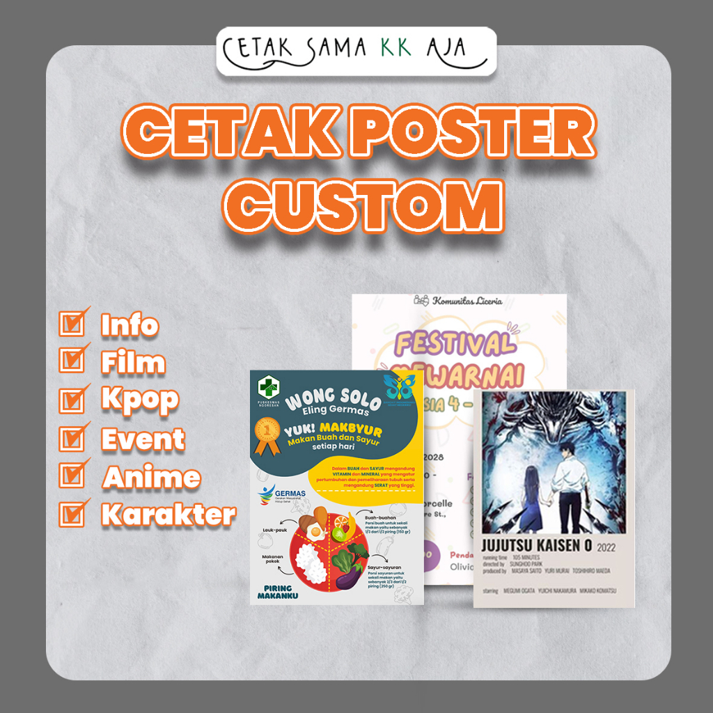 

CETAK POSTER CUSTOM KARAKTER POSTER ANIME EVENT KPOP INFO FILM