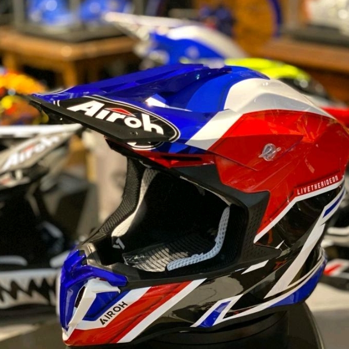 AIROH TWIST 2.0 2023 Shaken Yellow Glossy helm cross trail supermoto bukan helm jpx orca rsv